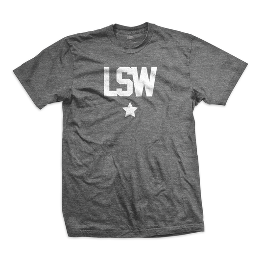 Loftonstyle tee LSW Star, white on athl. grey