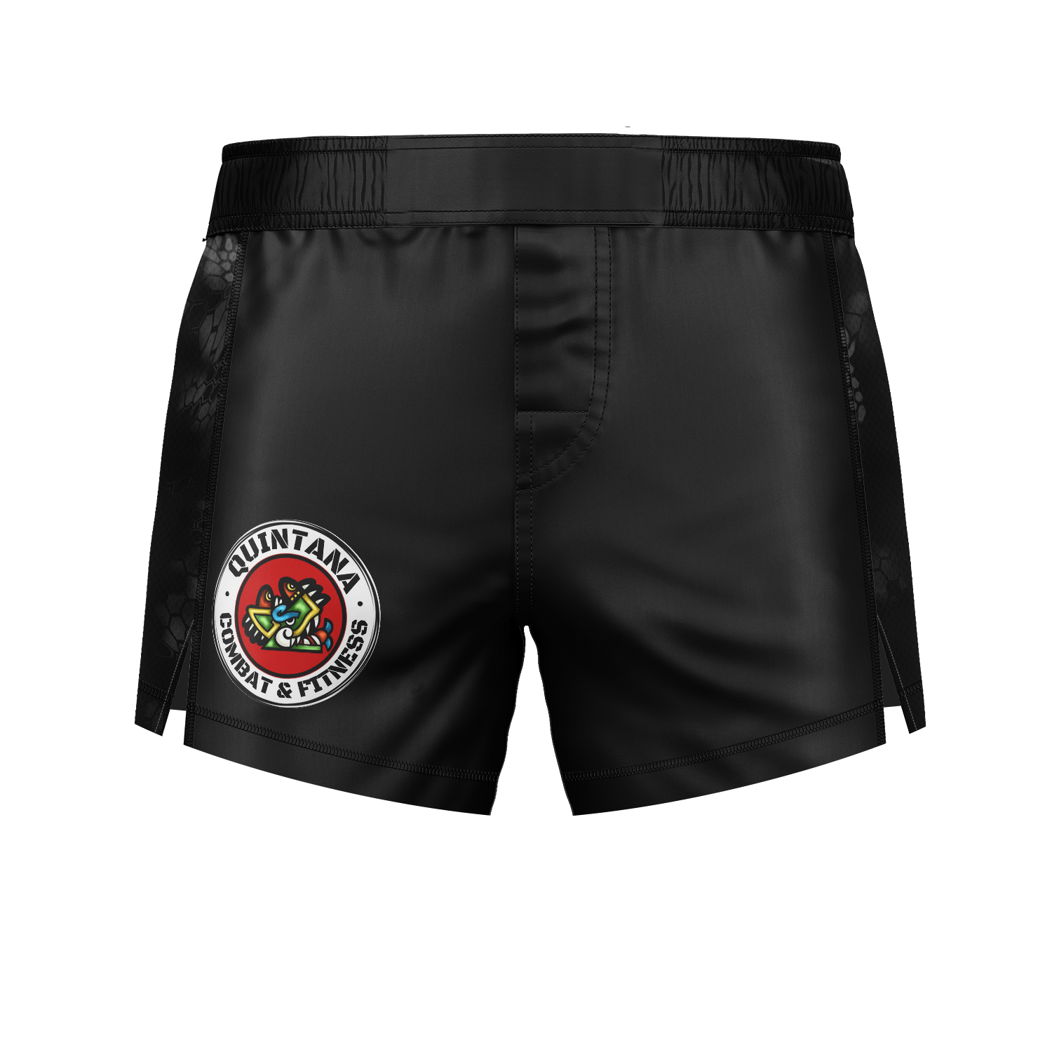 Quintana Combat & Fitness men's fight shorts, black
