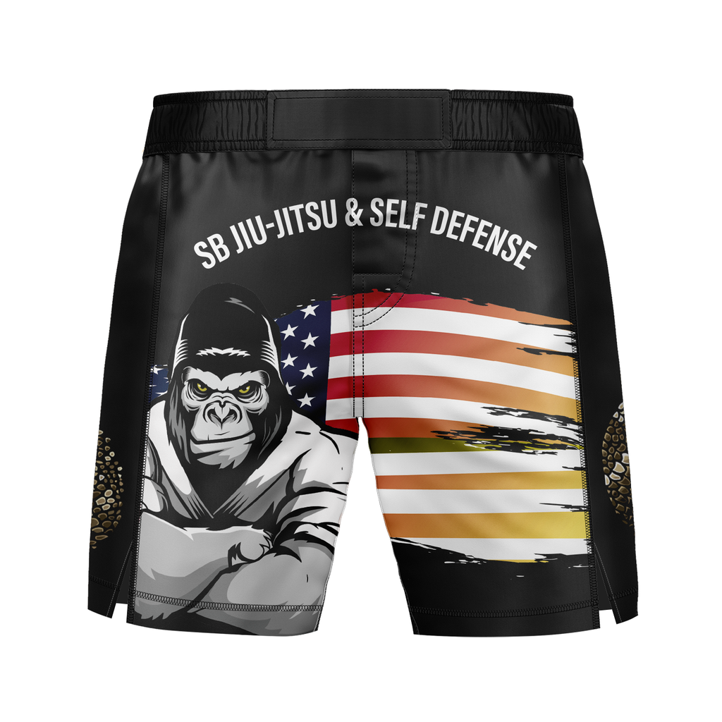 SB Tactical Solutions & Self Defense men's 7" fight shorts Don't Tread On Me, black