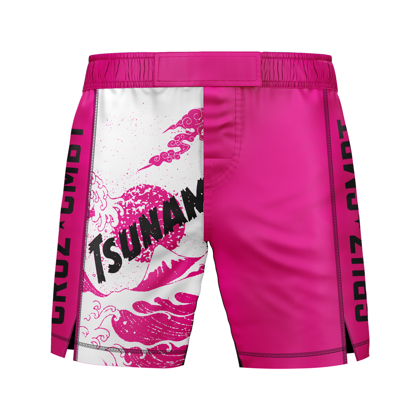 Tsunami JJ men's 7" fight shorts Pink Wave, pink