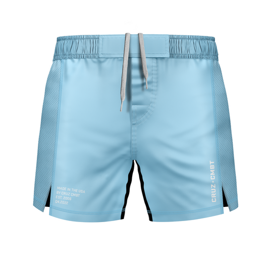 Base Collection men's fight shorts, light blue