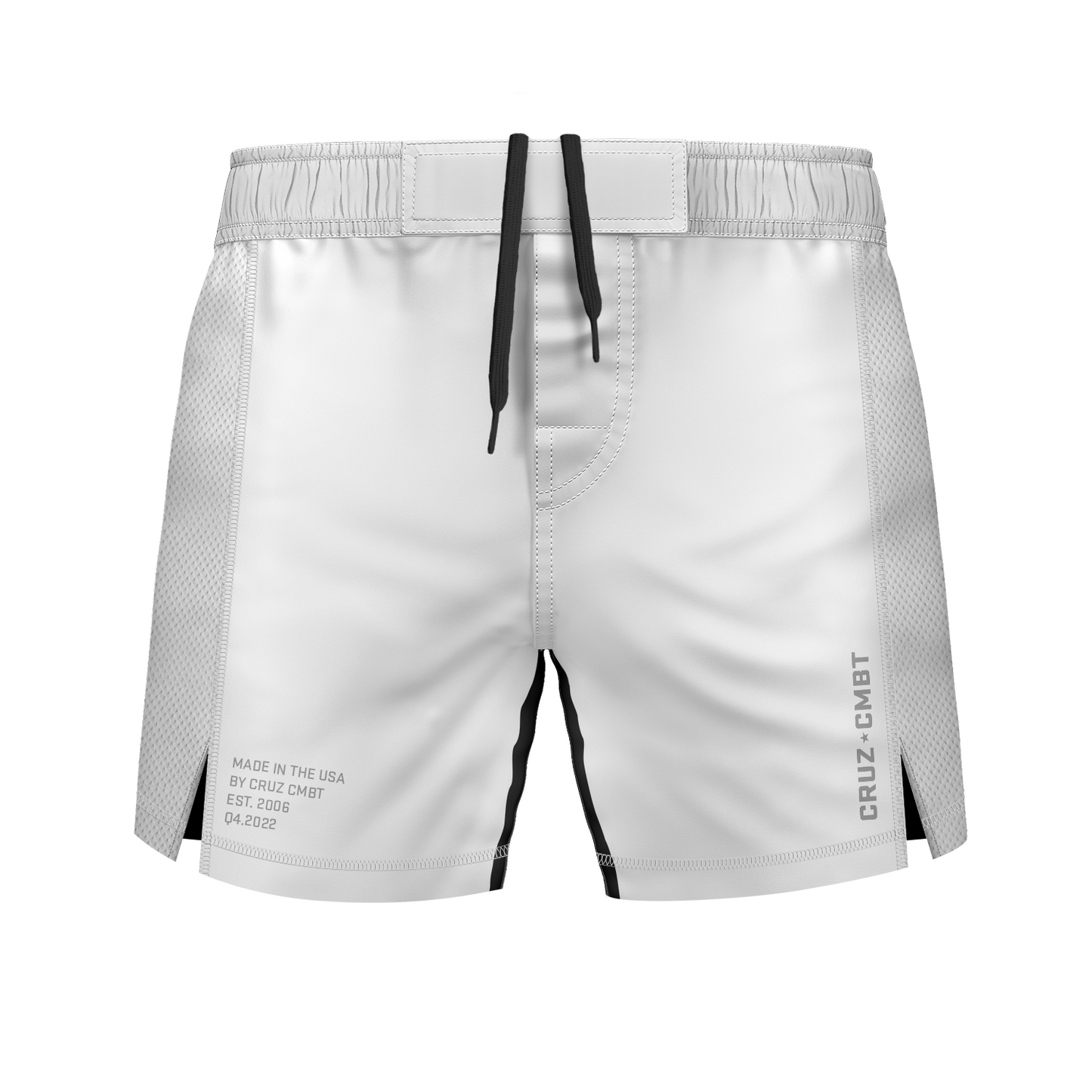 Base Collection men's fight shorts, white