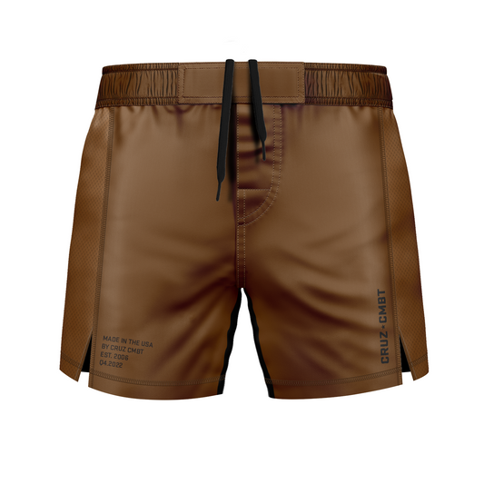 Base Collection men's fight shorts, brown