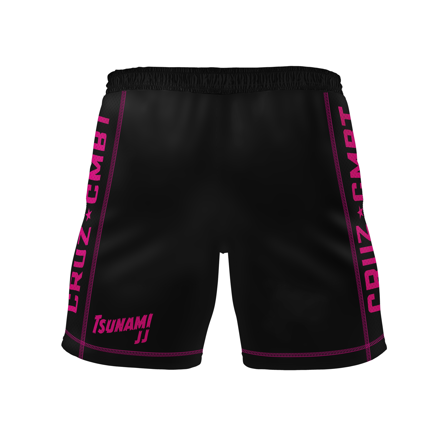 Tsunami JJ men's 7" fight shorts Pink Wave, black