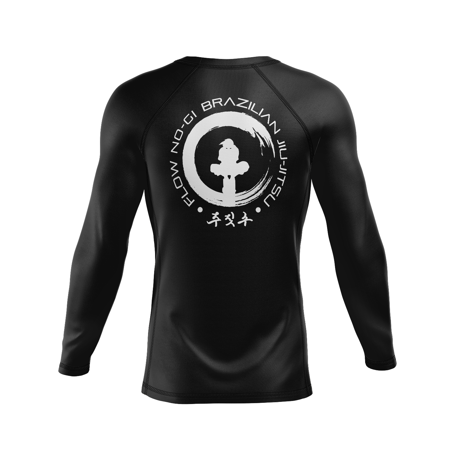 Flow BJJ men's rash guard Zen Circle, black