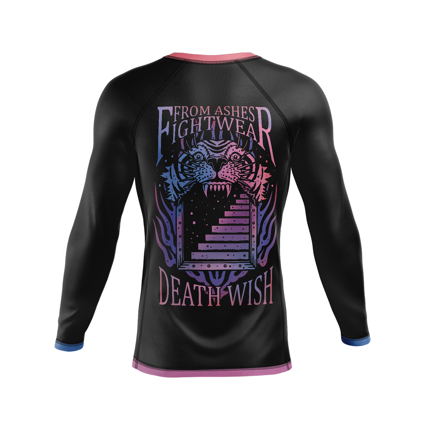 From Ashes Fightwear men's rash guard Death Wish, gradient and black