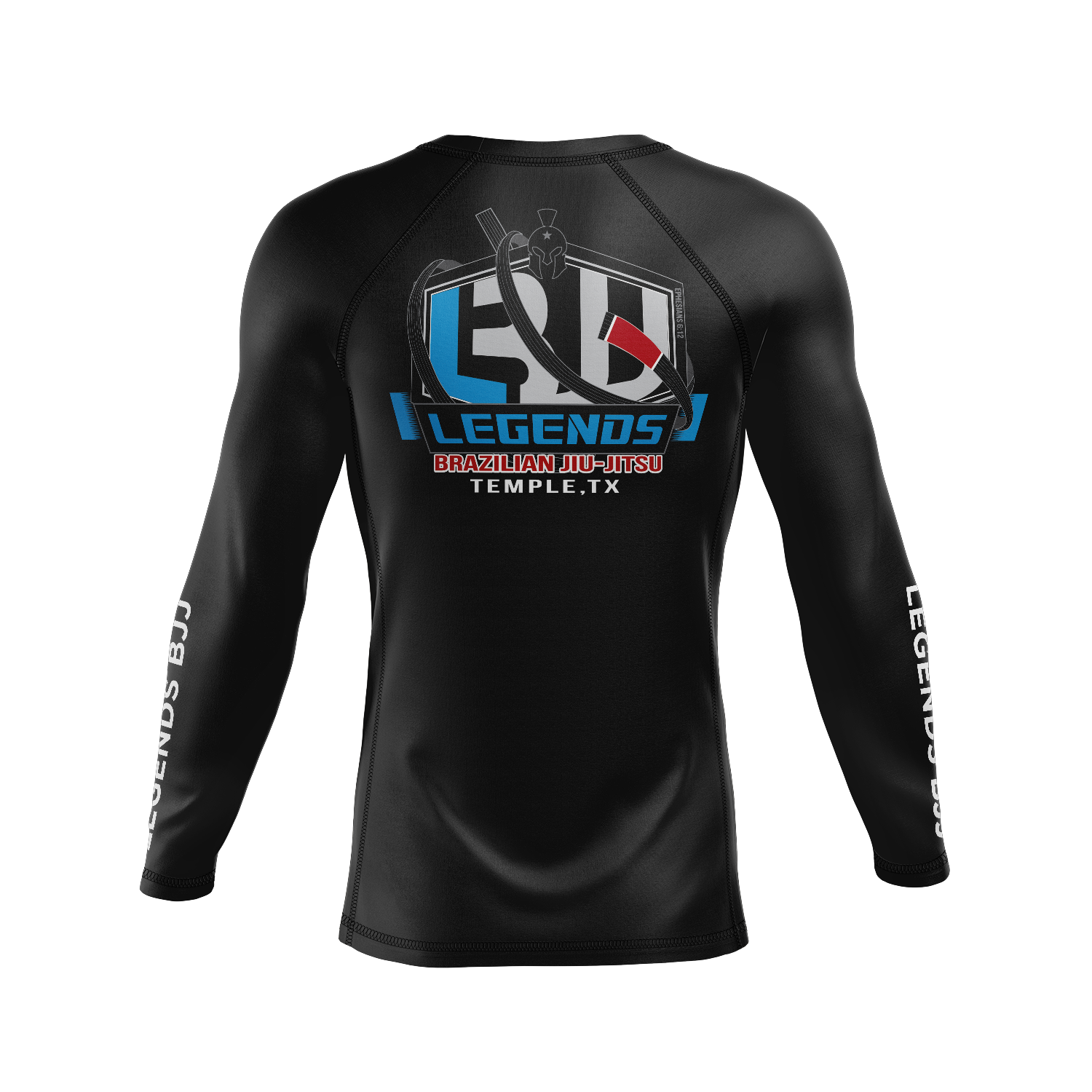 Legends BJJ men's rash guard Standard Issue, black