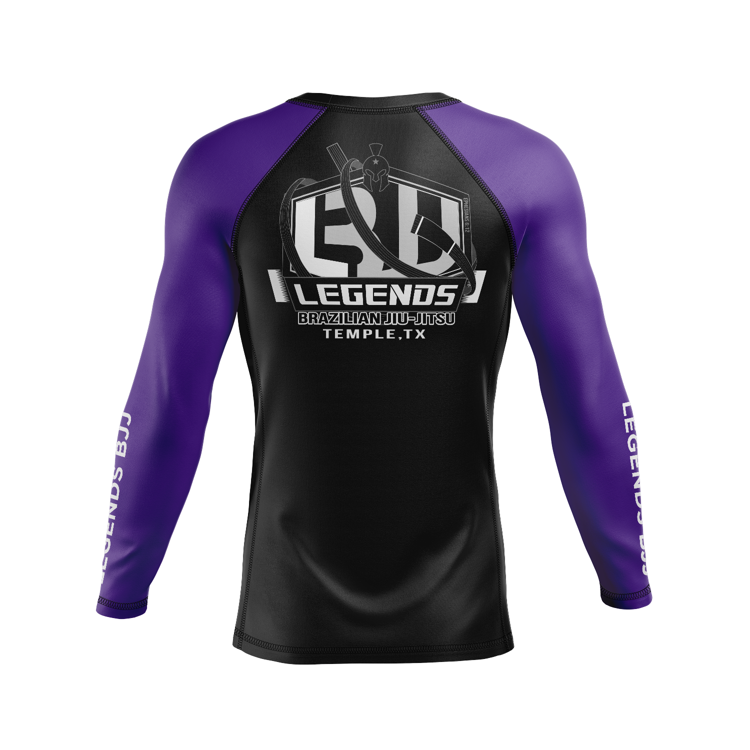 Legends BJJ men's rash guard Ranked, purple