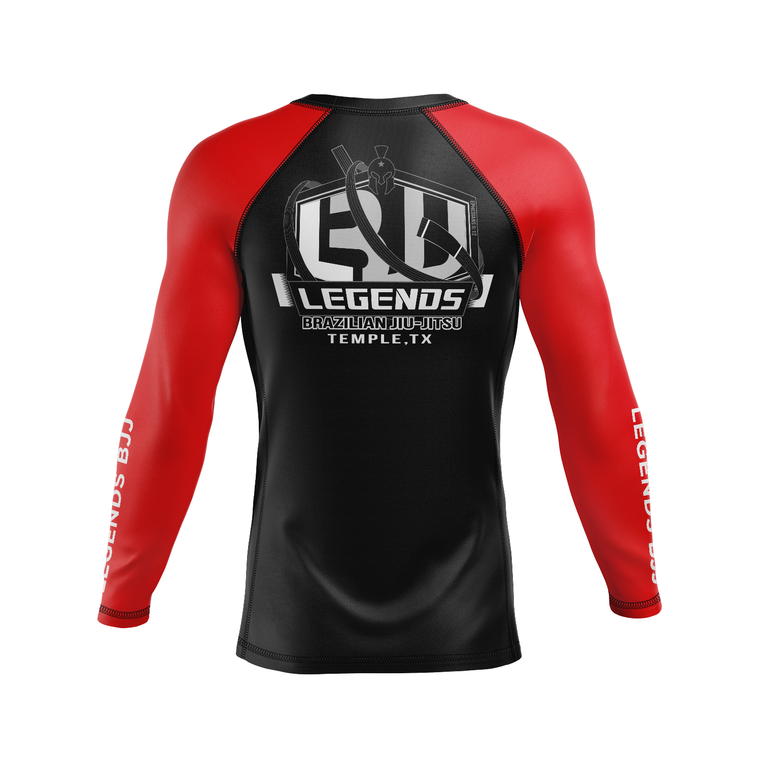 Legends BJJ men's rash guard Ranked, red