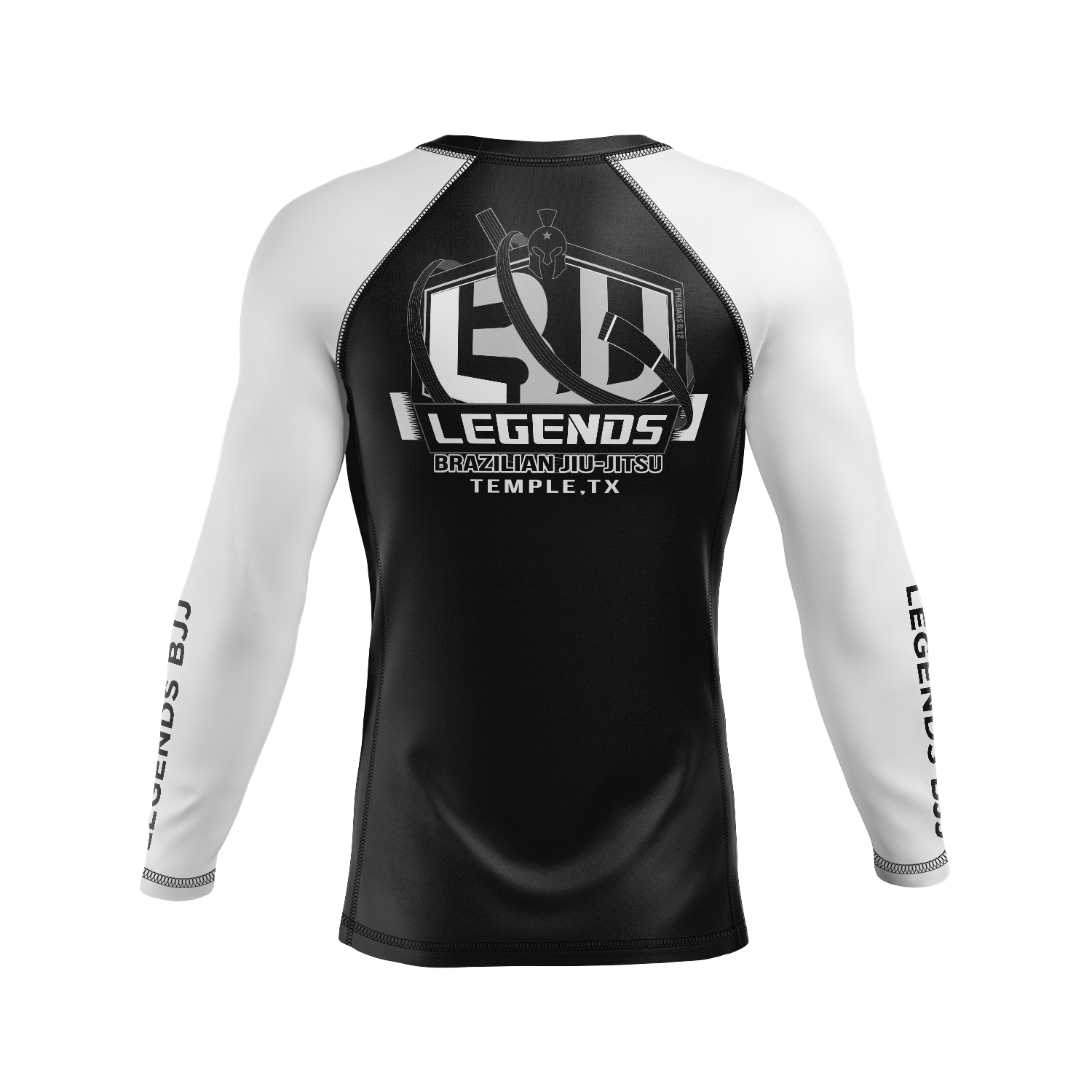 Legends BJJ men's rash guard Ranked, white