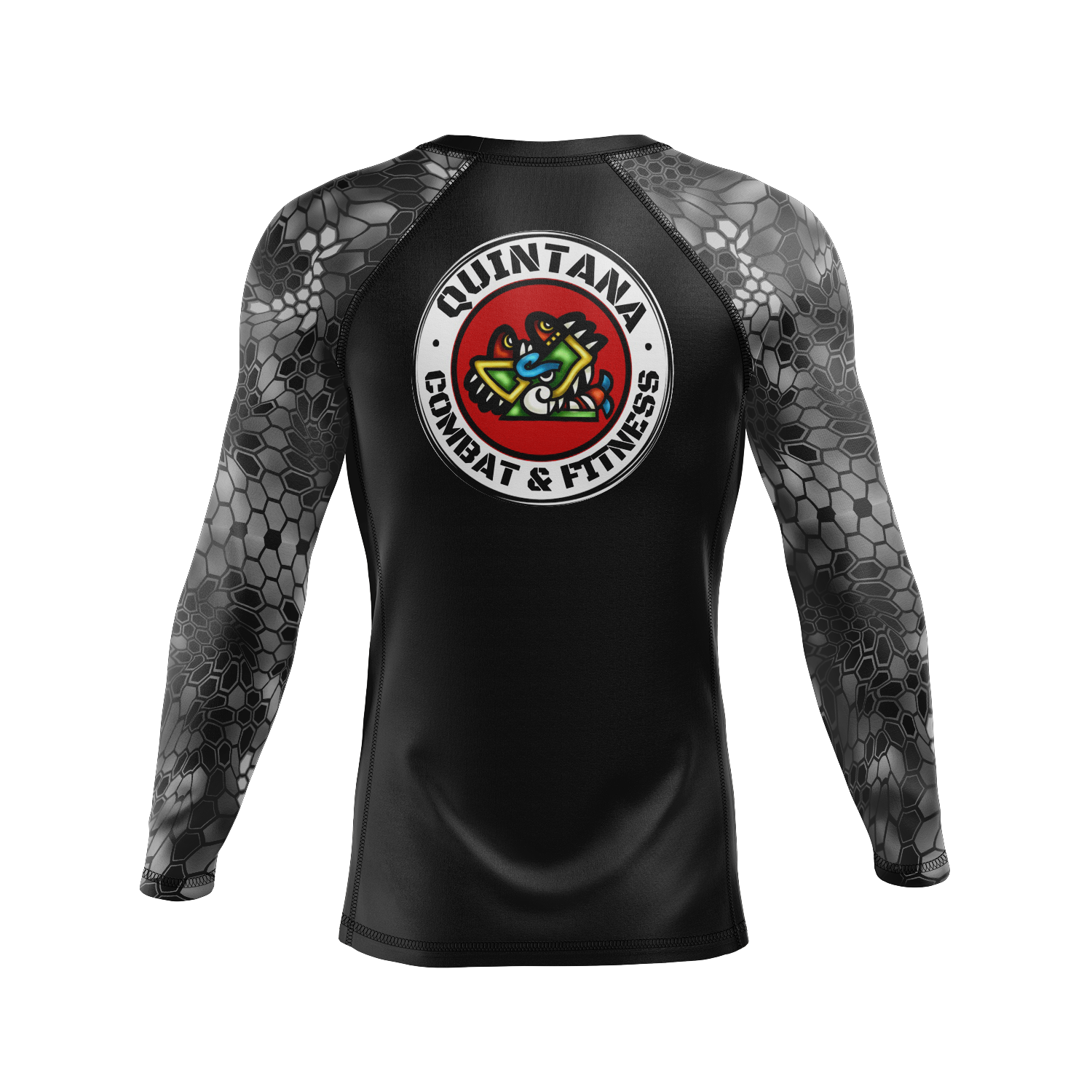 Quintana Combat & Fitness men's rash guard Standard Issue, black and grey