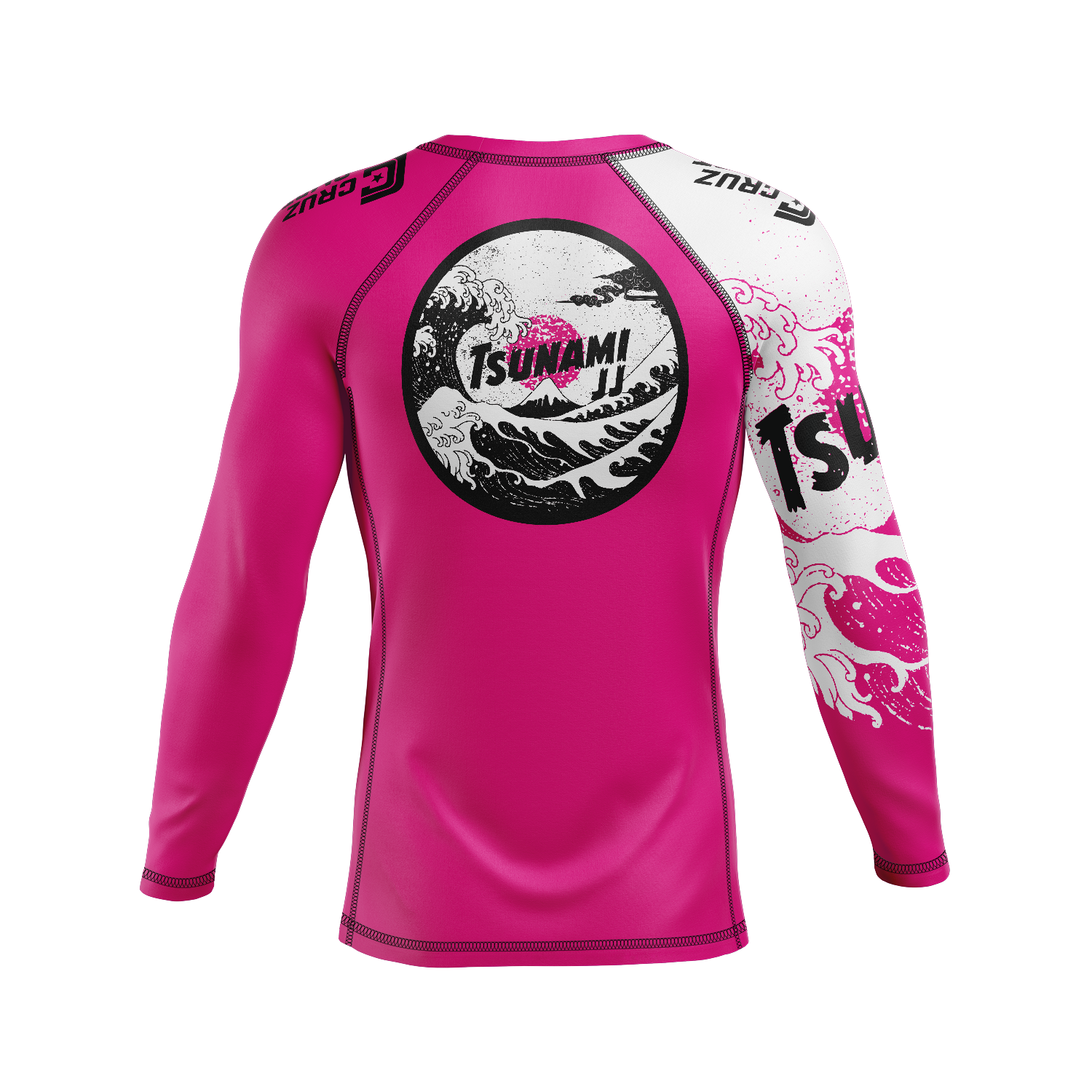 Tsunami JJ men's rash guard Pink Wave, pink
