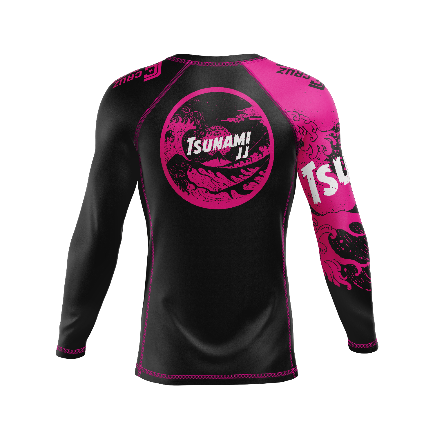 Tsunami JJ men's rash guard Pink Wave, black