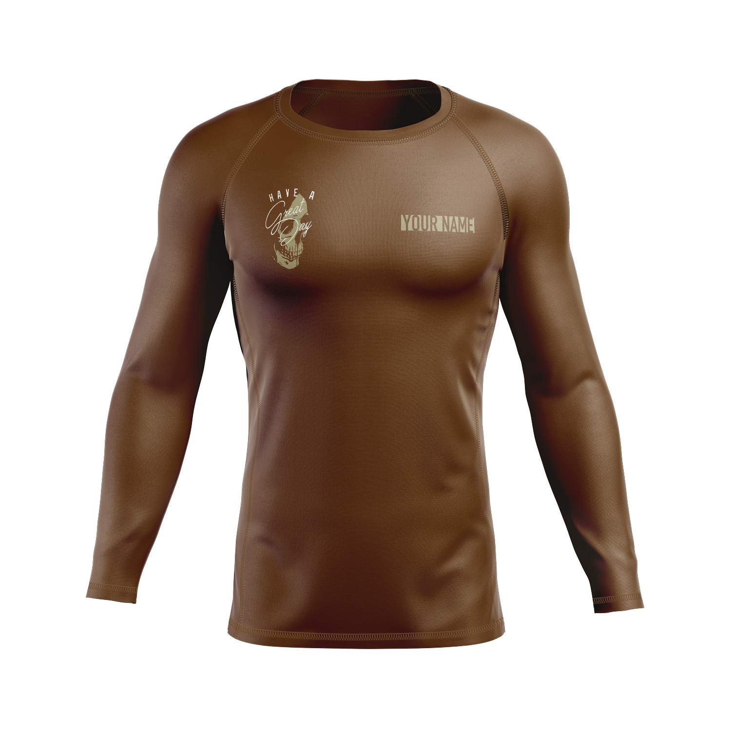Great Day men's rash guard, brown