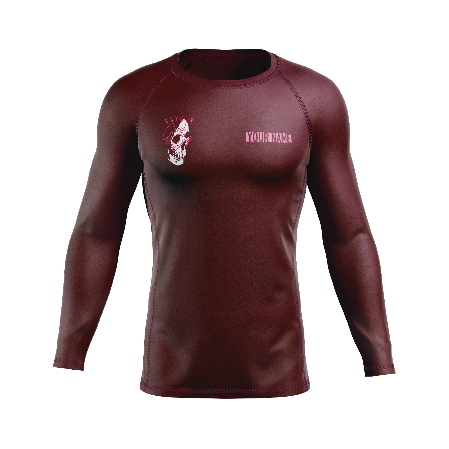 Great Day men's rash guard, maroon