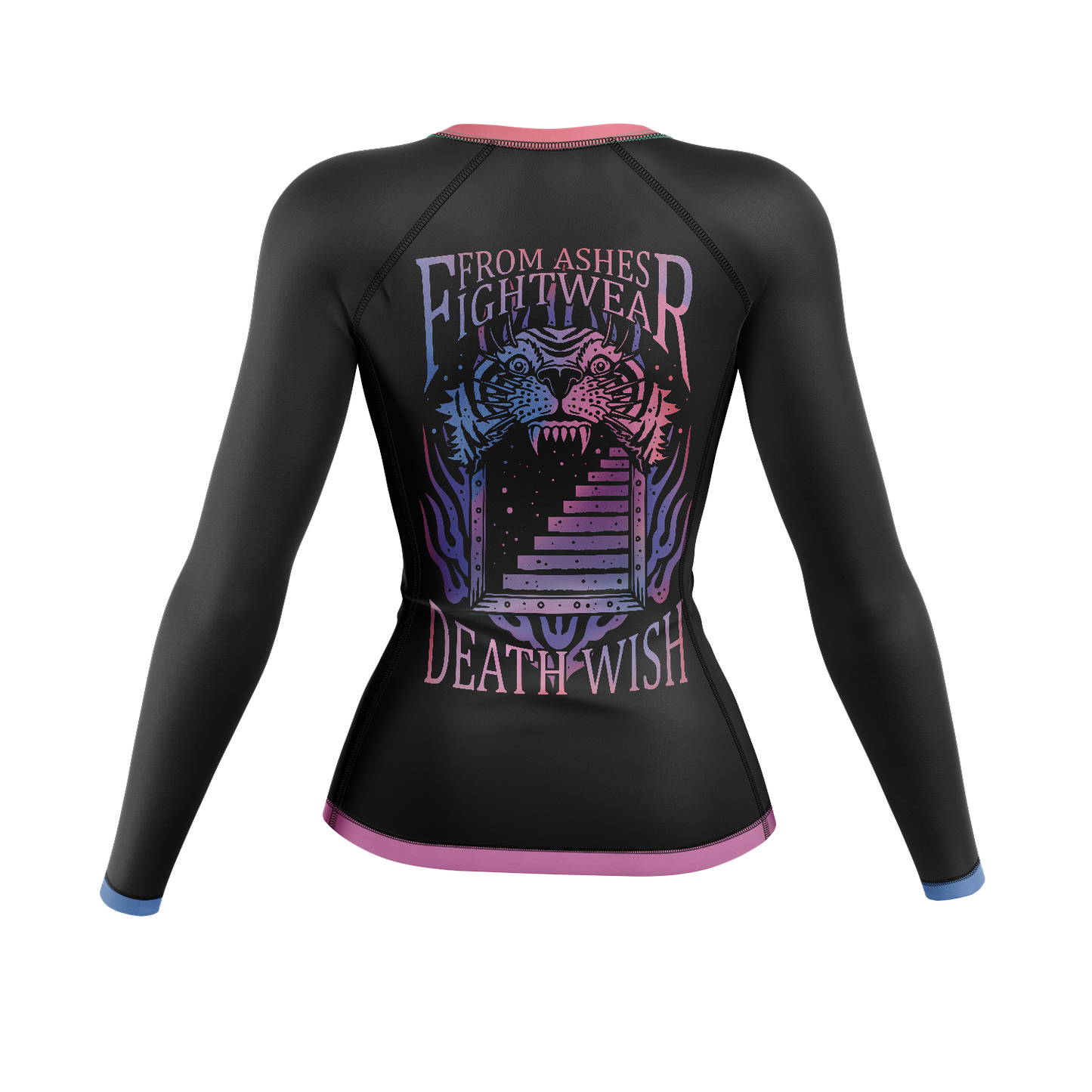 From Ashes Fightwear women's rash guard Death Wish, gradient and black