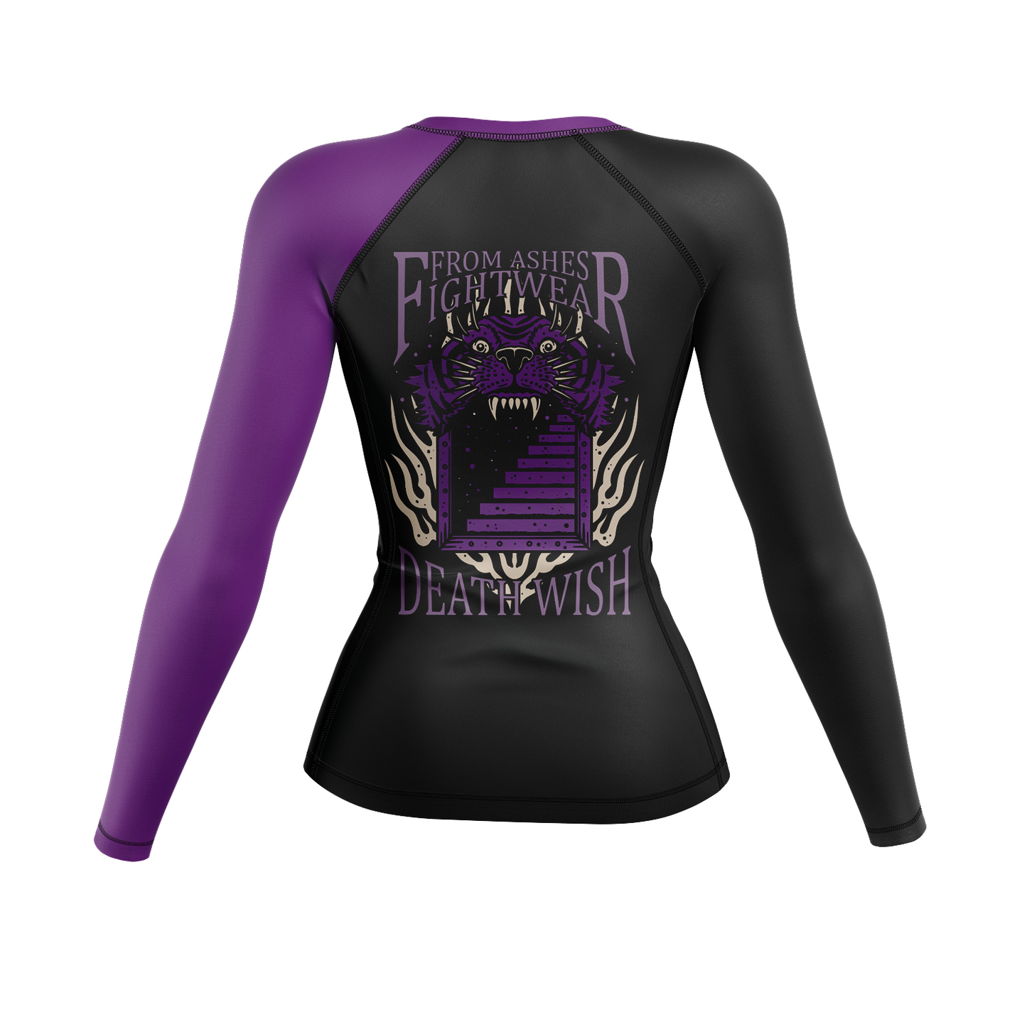 From Ashes Fightwear women's rash guard Death Wish Ranked, black and purple